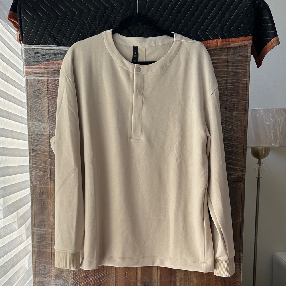 lululemon athletica Beige Long Sleeve Tee